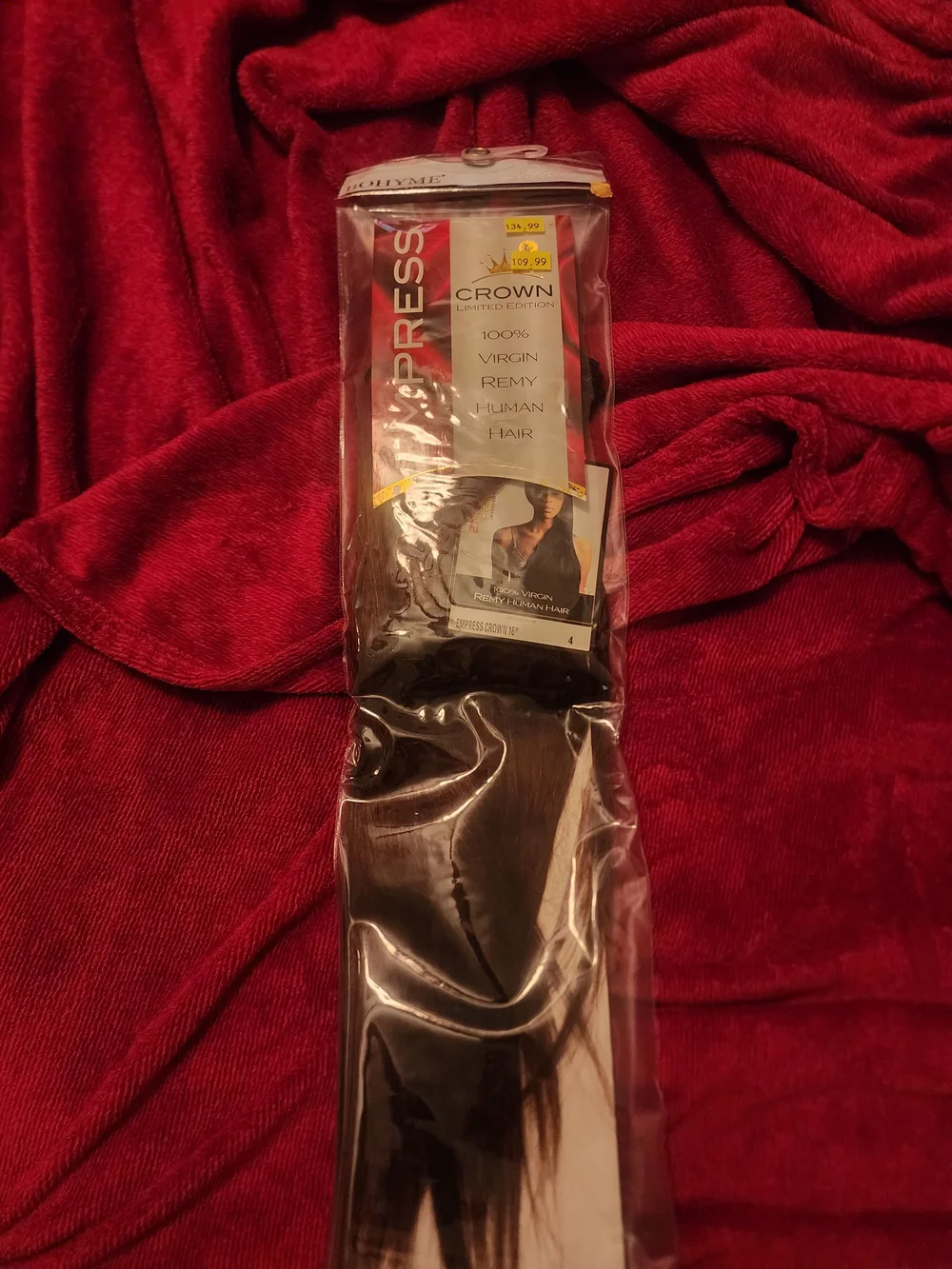 Crown 100% Virgin Remy Human Hair - Black